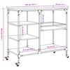 vidaXL Chariot de cuisine noir 100x45x89,5 cm bois d'ing&eacute;nierie
