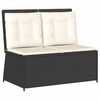 vidaXL Banc inclinable de jardin avec coussins noir r&eacute;sine tress&eacute;e