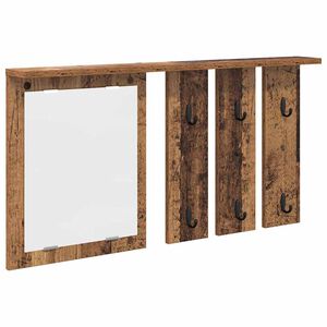 vidaXL Porte-manteau mural Montage mural Bois ancien 85 x 10 x 45 cm