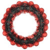 vidaXL Couronnes de Boules de No&euml;l 2 pcs Rouge 33 x 33 x 7 cm