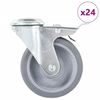 vidaXL 24 pcs Roulettes pivotantes à trou de boulon 100 mm