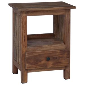 vidaXL Table de chevet Marron 30 x 30 x 47 cm Bois Recycl&eacute; Solide