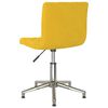 vidaXL Chaises &agrave; manger pivotantes lot de 2 jaune moutarde velours