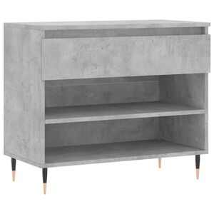 vidaXL Armoire &agrave; chaussures Gris b&eacute;ton 70x36x60 cm Bois d'ing&eacute;nierie