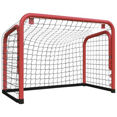 vidaXL But de hockey avec filet rouge et noir 68x32x47 cm