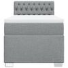 vidaXL Sommier &agrave; lattes de lit et matelas Gris clair 90x190 cm Tissu