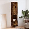 vidaXL Buffet haut Ch&ecirc;ne fum&eacute; 34,5x34x180 cm Bois d'ing&eacute;nierie