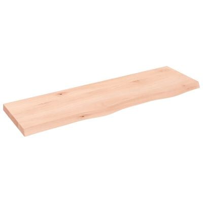 vidaXL Comptoir de salle de bain 100x30x(2-4)cm bois massif non traité