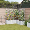 vidaXL Cache-pot de jardin 5 pcs Blanc Acier