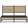 vidaXL Cadre de lit en m&eacute;tal sans matelas ch&ecirc;ne sonoma 150x200 cm