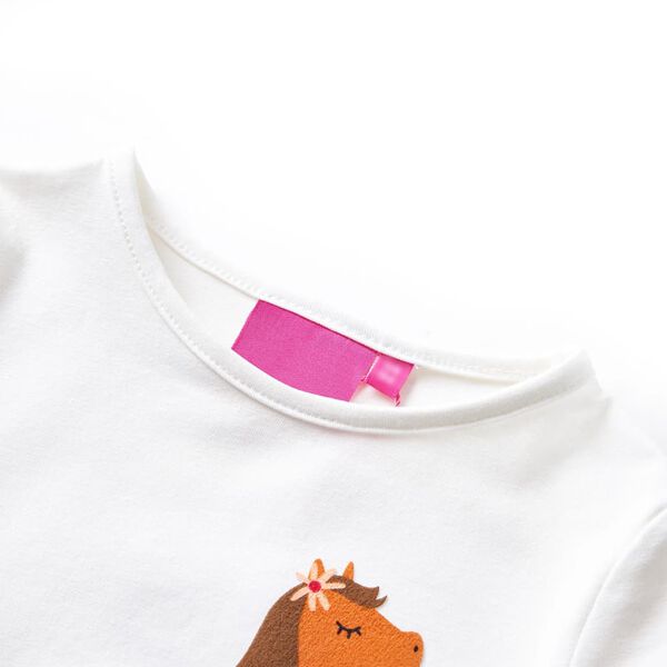 T-shirt enfants &agrave; manches longues &eacute;cru 92