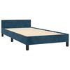 vidaXL Cadre de lit sans matelas bleu fonc&eacute; 80x200 cm velours