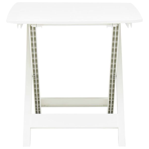 vidaXL Table pliable de jardin Blanc 79x72x70 cm Plastique