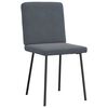 vidaXL Chaises &agrave; manger lot de 4 Gris fonc&eacute; Velours