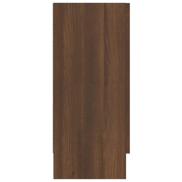vidaXL Armoire &agrave; vitrine Ch&ecirc;ne marron 120x30,5x70 cm Bois d'ing&eacute;nierie