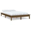 vidaXL Cadre de lit sans matelas marron miel bois massif