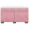 vidaXL Sommier &agrave; lattes de lit avec matelas Rose 120x200 cm Velours
