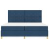 vidaXL Lit &agrave; ressorts avec matelas Bleu 200 x 200 cm tissu