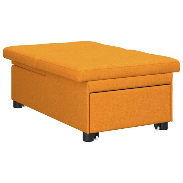 vidaXL Canap&eacute;-lit escamotable 50cm Jaune fonc&eacute; Contreplaqu&eacute;
