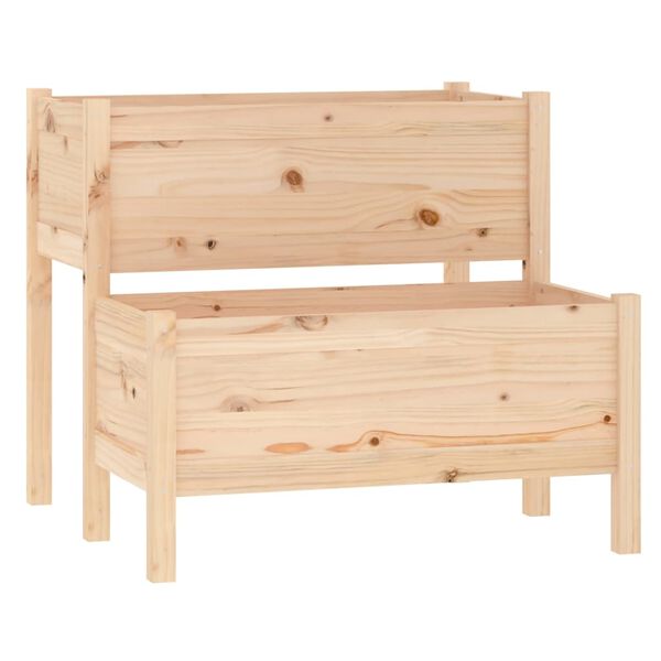 vidaXL Jardini&egrave;re 84,5x84x75 cm Bois massif de pin