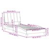 vidaXL Cadre de lit sans matelas Hanko noir 90x200 cm tissu