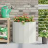 vidaXL Jardini&egrave;re Blanc 60 x 30 x 50 cm Acier