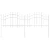 vidaXL Cl&ocirc;ture de jardin Blanc 240 x 115 cm Acier peint par poudre