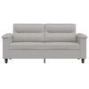 vidaXL Canap&eacute; &agrave; 2 places Gris clair 140 cm Tissu microfibre