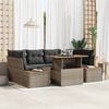 vidaXL Ensemble de canap&eacute; de jardin 7 pcs Gris Poly rotin