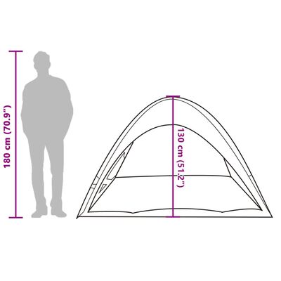 vidaXL Tente de plage vert d'eau imperméable