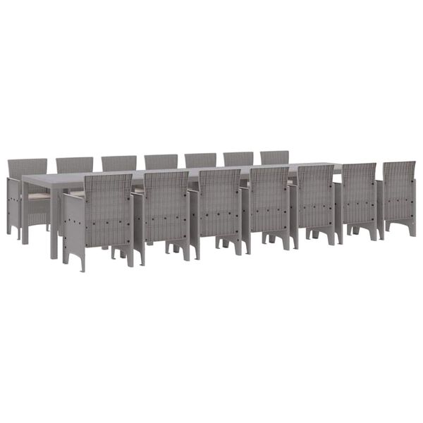 vidaXL Ensemble de salle &agrave; manger de jardin avec coussins 15 pcs