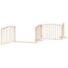 vidaXL Barri&egrave;re pour chien porte pliable 12 panneaux bois de peuplier