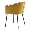 Venture Home Chaise &agrave; d&icirc;ner Limhamn Velours Noir et jaune
