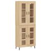 vidaXL Buffet haut Ch&ecirc;ne sonoma 69,5x34x180 cm Bois d'ing&eacute;nierie