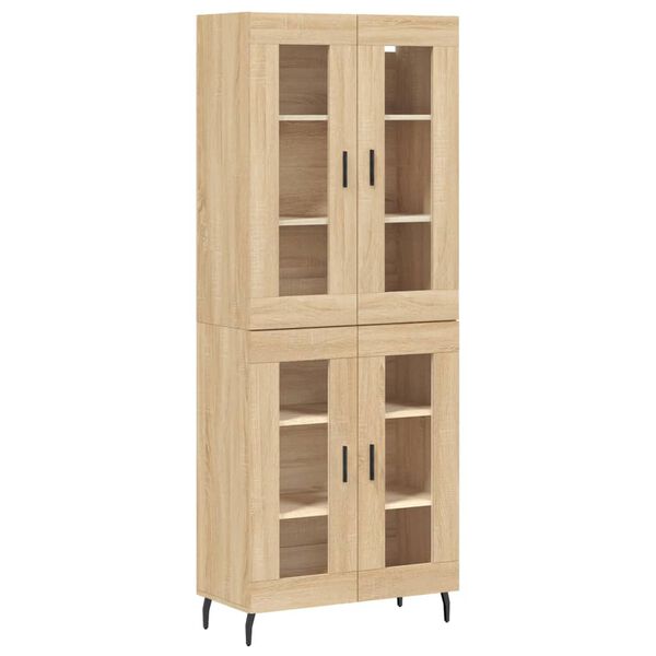 vidaXL Buffet haut Ch&ecirc;ne sonoma 69,5x34x180 cm Bois d'ing&eacute;nierie