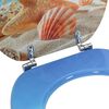 vidaXL Si&egrave;ge de toilette Bleu clair 44 x 38 cm Panneau MDF