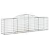 vidaXL Paniers &agrave; gabions arqu&eacute;s 2 pcs 300x50x80/100 cm fer galvanis&eacute;