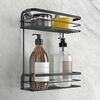 Metaltex &Eacute;tag&egrave;re de douche &agrave; 2 niveaux Noir