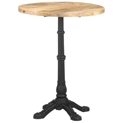 vidaXL Table de bistro Ø60x76 cm Bois de manguier brut