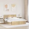 vidaXL Cadre de lit avec t&ecirc;te de lit Sonoma 160 x 200 cm Pin massif