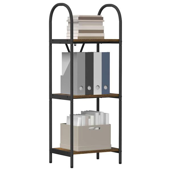 vidaXL &Eacute;tag&egrave;re Ch&ecirc;ne fum&eacute; 40 x 30 x 109 cm Bois d'ing&eacute;nierie