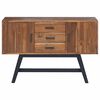 vidaXL Meuble TV Naturel 110 x 30 x 75 cm Bois de teck massif