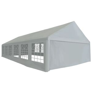 vidaXL Tente de r&eacute;ception PE 6 x 12 m Gris