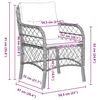 vidaXL Ensemble de salle &agrave; manger pour jardin 7 pcs Beige polyrotin