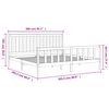 vidaXL Cadre de lit sans matelas gris 200x200 cm bois massif de pin