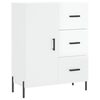 vidaXL Buffet Blanc brillant 69,5x34x90 cm Bois d'ing&eacute;nierie