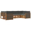 vidaXL Ensemble de canap&eacute;s d'ext&eacute;rieur 6 pcs Naturel et Anthracite