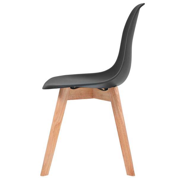 vidaXL Chaises &agrave; manger lot de 6 Noir Plastique
