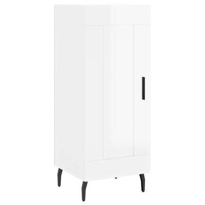 vidaXL Buffet haut Blanc brillant 34,5x34x180 cm Bois d'ingénierie