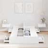 vidaXL Cadre de lit avec rangement avec t&ecirc;te de lit Blanc 120 x 190 cm